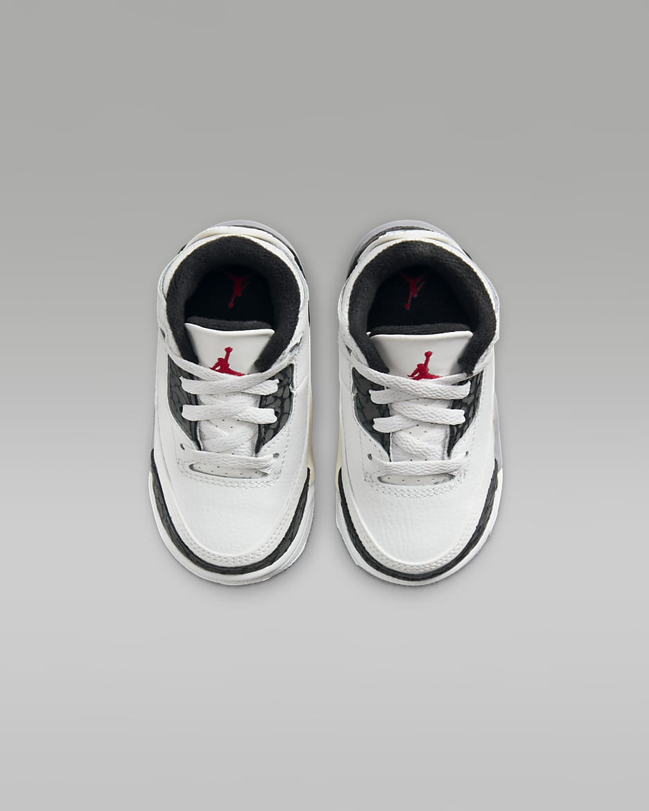 Jordan 3 Retro Cement Grey Baby Toddler Shoes. Nike